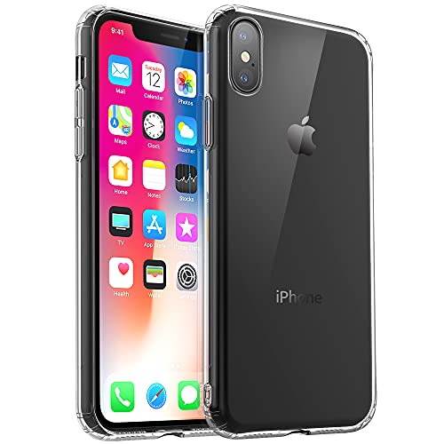 Migeec Hülle für iPhone X/XS Transparent [Stoßfest] Weiche Silikon [Kratzfest] Flex TPU Bumper handyhülle Durchsichtige Schutzhülle von Migeec