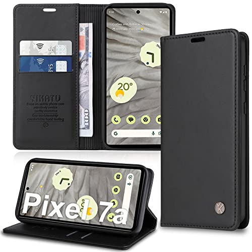 Handyhülle für Google Pixel 7A Hülle [Premium PU Leder] Klapphülle Ständer Kartenfach Magnetic Flip Case Cover Etui Tasche Schutzhülle für Google Pixel 7A von Migexxkj