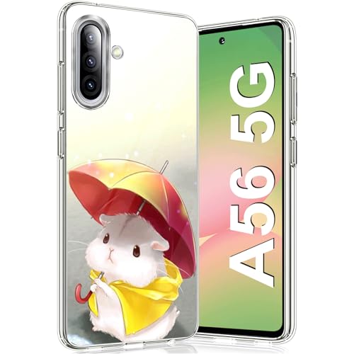Handyhülle für Samsung Galaxy A56 Hülle mit Marmor Motive Silikon TPU Dünn Handyhülle für Samsung A56 Slim Transparent Soft Bumper Stoßfest Schutzhülle A56 5G Hülle Case Cover ​ (Maus) von Migexxkj