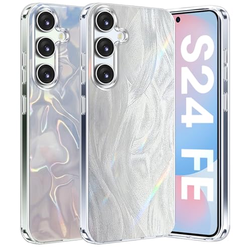 Handyhülle für Samsung Galaxy S24 FE Hülle Feder Wasserwellen, Irisierend Glitzer Handyhülle für Frauen und Mädchen, Original Ultra Dünne Leichte Stoßfest Schutzhülle Case für Samsung S24 FE 5G (A) Handyhülle für Samsung Galaxy S24 FE Hülle Feder Wasserwellen, Irisierend Glitzer Handyhülle für Frauen und Mädchen, Original Ultra Dünne Leichte Stoßfest Schutzhülle Case für Samsung S24 FE 5G (A) von Migexxkj