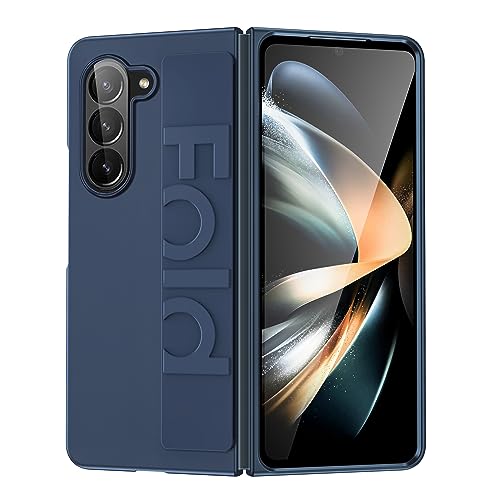 Migexxkj Für Samsung Galaxy Z Fold 6 Hülle mit Armband Handyhülle Z Fold 6 Stoßfest Strap Ultra Dünn Fold 6 Cover Case Schutzhülle für Samsung Galaxy Z Fold 6 5G (Blau) von Migexxkj