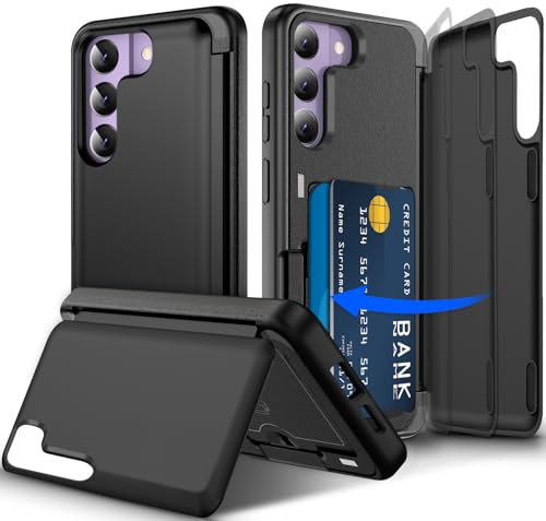 Migexxkj Handyhülle für Samsung Galaxy S22 Hülle mit Kartenfach, Kameraschutz und Ständer Handyhülle für Samsung Galaxy S22 Militärschutz Stoßfeste Schutzhülle Wallet Case für Samsung S22 (Schwarz) Migexxkj Handyhülle für Samsung Galaxy S22 Hülle mit Kartenfach, Kameraschutz und Ständer Handyhülle für Samsung Galaxy S22 Militärschutz Stoßfeste Schutzhülle Wallet Case für Samsung S22 (Schwarz) von Migexxkj