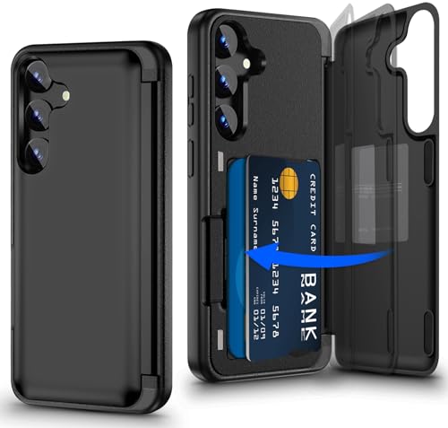 Migexxkj Handyhülle für Samsung Galaxy S23 FE Hülle mit Kartenfach, Kameraschutz und Ständer Handyhülle für Samsung Galaxy S23 FE Militärschutz Stoßfeste Schutzhülle Wallet Case S23 FE 5G (Schwarz) Migexxkj Handyhülle für Samsung Galaxy S23 FE Hülle mit Kartenfach, Kameraschutz und Ständer Handyhülle für Samsung Galaxy S23 FE Militärschutz Stoßfeste Schutzhülle Wallet Case S23 FE 5G (Schwarz) von Migexxkj