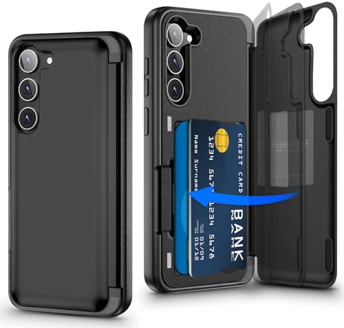 Migexxkj Handyhülle für Samsung Galaxy S23 Hülle mit Kartenfach, Kameraschutz und Ständer Handyhülle für Samsung Galaxy S23 Militärschutz Stoßfeste Schutzhülle Wallet Case für Samsung S23 (Schwarz) Migexxkj Handyhülle für Samsung Galaxy S23 Hülle mit Kartenfach, Kameraschutz und Ständer Handyhülle für Samsung Galaxy S23 Militärschutz Stoßfeste Schutzhülle Wallet Case für Samsung S23 (Schwarz) von Migexxkj
