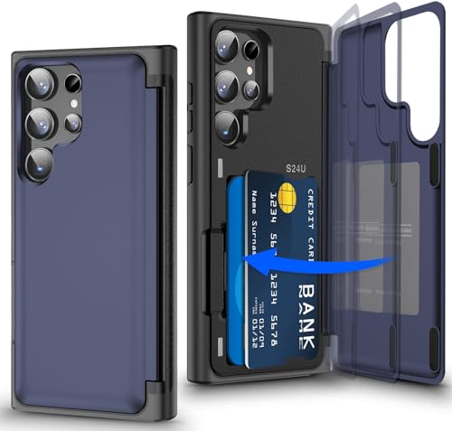 Migexxkj Handyhülle für Samsung Galaxy S23 Ultra Hülle mit Kartenfach, Kameraschutz und Ständer Handyhülle für Samsung Galaxy S23 Ultra 5G Militärschutz Stoßfeste Schutzhülle Wallet Case (Blau) Migexxkj Handyhülle für Samsung Galaxy S23 Ultra Hülle mit Kartenfach, Kameraschutz und Ständer Handyhülle für Samsung Galaxy S23 Ultra 5G Militärschutz Stoßfeste Schutzhülle Wallet Case (Blau) von Migexxkj