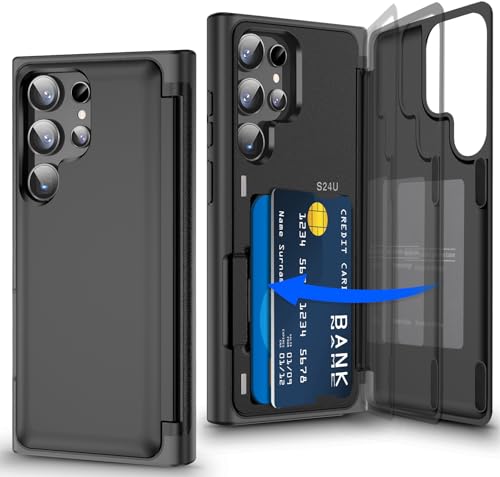 Migexxkj Handyhülle für Samsung Galaxy S23 Ultra Hülle mit Kartenfach, Kameraschutz und Ständer Handyhülle für Samsung Galaxy S23 Ultra 5G Militärschutz Stoßfeste Schutzhülle Wallet Case (Schwarz) Migexxkj Handyhülle für Samsung Galaxy S23 Ultra Hülle mit Kartenfach, Kameraschutz und Ständer Handyhülle für Samsung Galaxy S23 Ultra 5G Militärschutz Stoßfeste Schutzhülle Wallet Case (Schwarz) von Migexxkj
