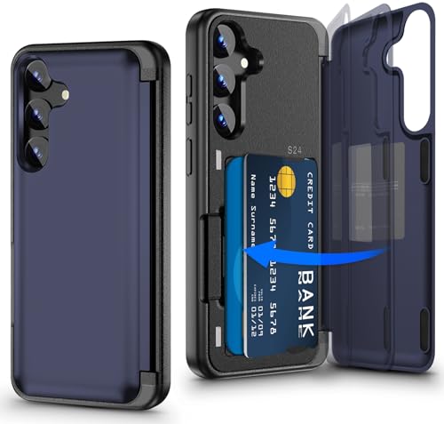 Migexxkj Schutzhülle für Samsung Galaxy S24 mit Kartenhalter und Ständer, Kameraschutz, Brieftaschen-Schutzhülle für Samsung Galaxy S24, stoßfest, Schutzhülle für Samsung S24 5G 6,2 Zoll (15,7 cm Migexxkj Schutzhülle für Samsung Galaxy S24 mit Kartenhalter und Ständer, Kameraschutz, Brieftaschen-Schutzhülle für Samsung Galaxy S24, stoßfest, Schutzhülle für Samsung S24 5G 6,2 Zoll (15,7 cm von Migexxkj