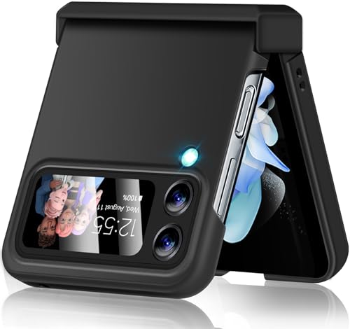 Schutzhülle für Samsung Galaxy Z Flip 3 mit Scharnierschutz, Ganzkörper-Schutzhülle, harter PC, ultradünn, kratzfest, stoßfest, leicht, Handyhülle für Samsung Galaxy Z Flip 3 5G (schwarz) von Migexxkj