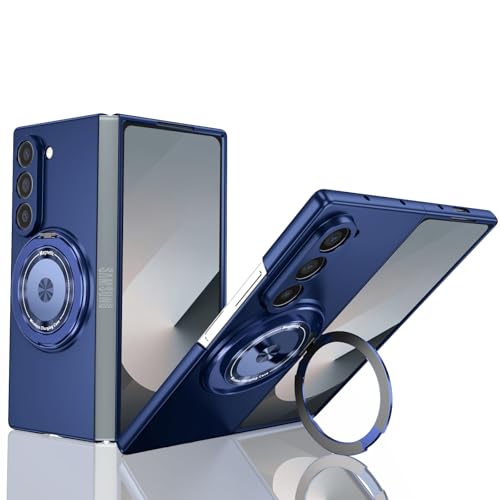 Schutzhülle mit magnetischem Ringständer für Samsung Galaxy Z Fold 6, kompatibel mit Mag-Safe, Militärqualität, stoßfest, Z Fold 6, mit Ständer, Schutzhülle für Samsung Z Fold 6 5G, Blau Schutzhülle mit magnetischem Ringständer für Samsung Galaxy Z Fold 6, kompatibel mit Mag-Safe, Militärqualität, stoßfest, Z Fold 6, mit Ständer, Schutzhülle für Samsung Z Fold 6 5G, Blau von Migexxkj