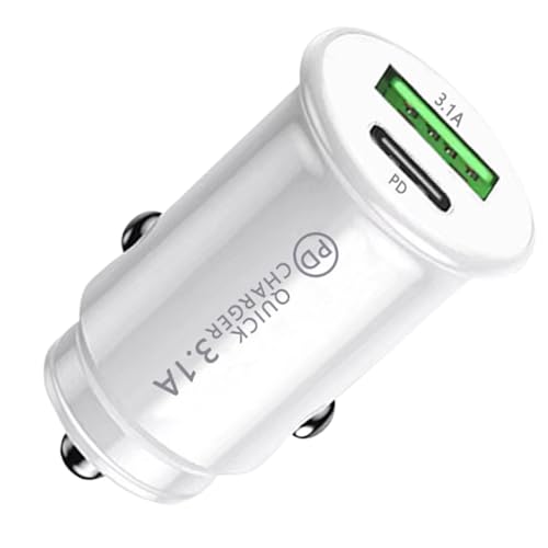 Mihauuke Autoladegerät-Adapterstecker, USB-Autoladegerät-Adapter | A+C PD-Schnellladeadapter - 3,1 A USB-Ladeadapter für intelligente elektronische Geräte Mihauuke Autoladegerät-Adapterstecker, USB-Autoladegerät-Adapter | A+C PD-Schnellladeadapter - 3,1 A USB-Ladeadapter für intelligente elektronische Geräte von Mihauuke