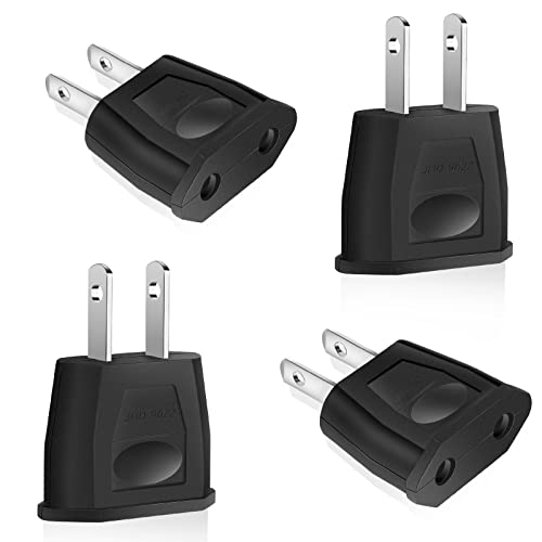 4 Stück Reiseadapter, Europa-US-Steckeradapter, Europäisch-USA-Steckeradapter, Reise von Europa nach USA Steckdose, Reiseadapter Europäisch nach Amerika, Kanada, Mexiko, Typ A 4 Stück Reiseadapter, Europa-US-Steckeradapter, Europäisch-USA-Steckeradapter, Reise von Europa nach USA Steckdose, Reiseadapter Europäisch nach Amerika, Kanada, Mexiko, Typ A von Miiepls