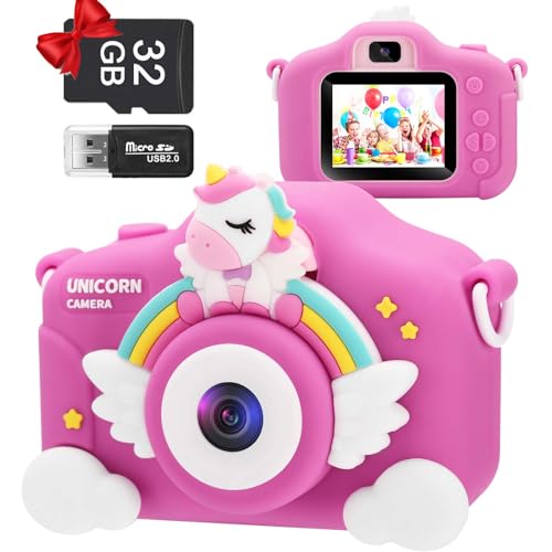 Kinderkamera, Miiepls Kinder Kamera 1080P 2,0-Zoll-Bildschirm Süße Kamera Digitalkamera mit 32GB SD-Karte Selfie-Videokamera, Geburtstag Weihnachten Geschenke für Mädchen Jungen Alter 3-12 Kinderkamera, Miiepls Kinder Kamera 1080P 2,0-Zoll-Bildschirm Süße Kamera Digitalkamera mit 32GB SD-Karte Selfie-Videokamera, Geburtstag Weihnachten Geschenke für Mädchen Jungen Alter 3-12 von Miiepls