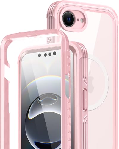 Miimall 360 Grad Hülle für iPhone 16e / SE4 Slim Case für Mag Safe and Screen Protector, Kratzfest Fallschutz Robuste Schutzhülle Folie Hard Pink Ultra Dünne Handyhülle für iPhone16 e Cover Clear Rosa Miimall 360 Grad Hülle für iPhone 16e / SE4 Slim Case für Mag Safe and Screen Protector, Kratzfest Fallschutz Robuste Schutzhülle Folie Hard Pink Ultra Dünne Handyhülle für iPhone16 e Cover Clear Rosa von Miimall