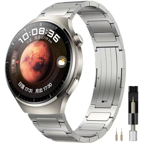 Miimall Armband Kompatibel mit HUAWEI Watch GT 4/GT 3/GT 3 Pro/Watch Ultimate 46mm Armband, 22mm Titanstahl Band Verstellbares Ersatz Armbänder für HUAWEI WATCH 4/4 Pro/WATCH 3/3 Pro 46mm Miimall Armband Kompatibel mit HUAWEI Watch GT 4/GT 3/GT 3 Pro/Watch Ultimate 46mm Armband, 22mm Titanstahl Band Verstellbares Ersatz Armbänder für HUAWEI WATCH 4/4 Pro/WATCH 3/3 Pro 46mm von Miimall