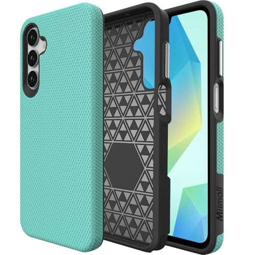 Miimall Dünn Hülle für Samsung A16 Handyhülle Silikon, Matt Finish Kantenschutz Schutzhülle A 16 5G, Robuste Staubdicht Military Hard Bumper Ultra Slim Thin Back Cover für Galaxy A16 Case Minzgrün von Miimall
