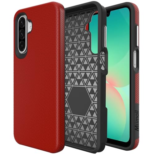 Miimall Handy Hülle für Samsung Galaxy A26 5G Slim Case, Stoßfest rutschfest Staubbeständig Sturzsicher Rückseite Bumper Matt Textur Harte Ultra Thin Dünne Schutzhülle für Galaxy A 26 Cover Rot Miimall Handy Hülle für Samsung Galaxy A26 5G Slim Case, Stoßfest rutschfest Staubbeständig Sturzsicher Rückseite Bumper Matt Textur Harte Ultra Thin Dünne Schutzhülle für Galaxy A 26 Cover Rot von Miimall
