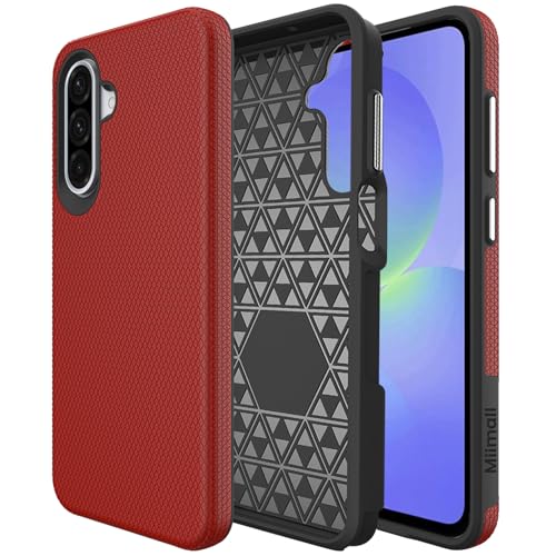 Miimall Handy Hülle für Samsung Galaxy A56 5G Slim Case, Stoßfest rutschfest Staubbeständig Sturzsicher Rückseite Bumper Matt Textur Harte Ultra Thin Dünne Schutzhülle für Galaxy A 56 Cover Rot Miimall Handy Hülle für Samsung Galaxy A56 5G Slim Case, Stoßfest rutschfest Staubbeständig Sturzsicher Rückseite Bumper Matt Textur Harte Ultra Thin Dünne Schutzhülle für Galaxy A 56 Cover Rot von Miimall