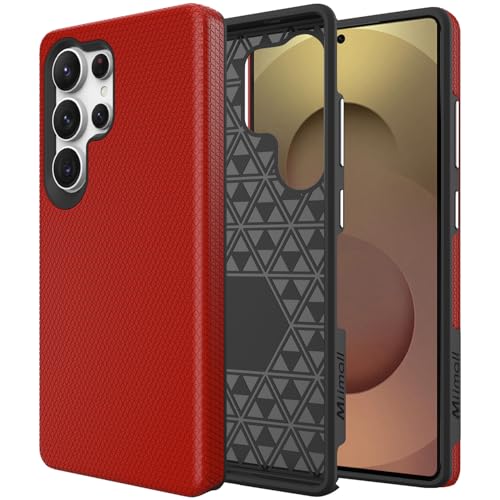 Miimall Handy Hülle für Samsung Galaxy S25 Ultra Slim Case, Militärischer Kantenschutz Handyhülle S25Ultra Dünn, Stoßfest Kratzfest Sturzsicher Hard Rückseite Bumper für Galaxy S 25Ultra 5G Cover Rot Miimall Handy Hülle für Samsung Galaxy S25 Ultra Slim Case, Militärischer Kantenschutz Handyhülle S25Ultra Dünn, Stoßfest Kratzfest Sturzsicher Hard Rückseite Bumper für Galaxy S 25Ultra 5G Cover Rot von Miimall