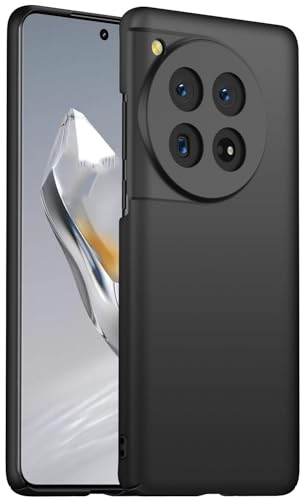 Miimall Handyhülle Kompatibel mit OnePlus 12 Hülle, Ultradünn PC Hülle OnePlus 12 Slim Case Anti-Fingerabdruck Anti-Kratz Stoßfest Handyhülle für OnePlus 12 5G 2024-Schwarz von Miimall