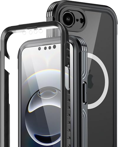 Miimall Handyhülle für iPhone 16e Hülle 360 Grad für MagSafe, Stoßfest Magnet Schutzhülle für Panzerglas Ultra Dünn Slim Bumper Transparent Panzerhülle Full Cover für iPhone 16 e 2025 Case Schwarz Miimall Handyhülle für iPhone 16e Hülle 360 Grad für MagSafe, Stoßfest Magnet Schutzhülle für Panzerglas Ultra Dünn Slim Bumper Transparent Panzerhülle Full Cover für iPhone 16 e 2025 Case Schwarz von Miimall