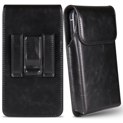 Miimall Handytasche Kompatibel mit Samsung S25 Serie iPhone 16e 16 15 14 Pro Plus Pro Max Gürteltasche+Gürtelclip, Premium Leder Gürteltasche Hülle für Samsung S25 S24 S23 Plus Ultra-Schwarz Miimall Handytasche Kompatibel mit Samsung S25 Serie iPhone 16e 16 15 14 Pro Plus Pro Max Gürteltasche+Gürtelclip, Premium Leder Gürteltasche Hülle für Samsung S25 S24 S23 Plus Ultra-Schwarz von Miimall