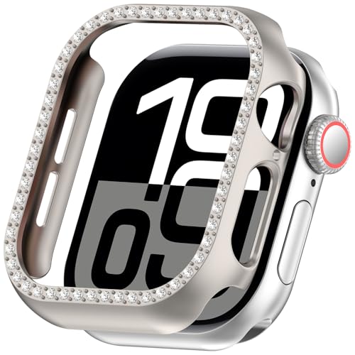 Miimall Hard Gehäuse Kompatibel mit Apple Watch Series 10, Rundum PC Ultradünne Schutzhülle Präzises Design iWatch 46 MM(2024), Sternenlicht von Miimall