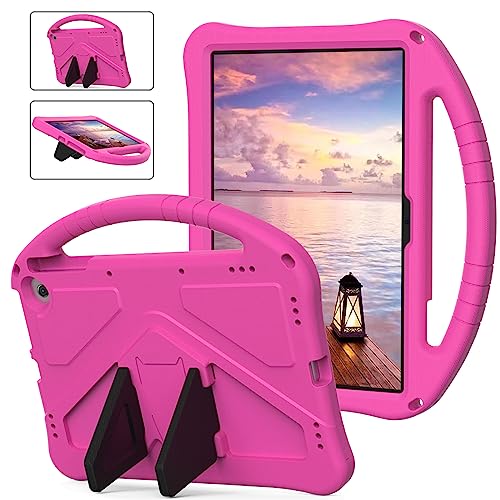 Miimall Hülle Kompatibel mit Amazon Fire Max 11 Hülle mit Ständer, Stoßfeste Kratzfest Anti Drop Voller Schutz mit Griffständer Kinder Case für Fire Max 11 Tablet 2023 -Rosenrot von Miimall