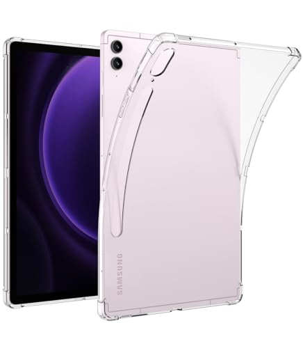 Miimall Klar Hülle Kompatibel mit Samsung Galaxy Tab S9 FE+/S9 FE Plus 12.4" Hülle, Flexibler TPU Tab S9 FE+ Hülle Stoßfest Kratzfest Ultradünn Transparent Schutzhülle für Galaxy Tab S9 FE Plus von Miimall