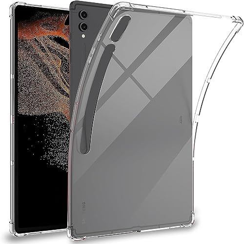 Miimall Klar Hülle Kompatibel mit Samsung Galaxy Tab S9 Ultra 14.6" Hülle, Flexibler TPU Tab S9 Ultra Hülle Stoßfest Kratzfest Ultradünn Transparent Schutzhülle für Galaxy Tab S9 Ultra 2023 von Miimall