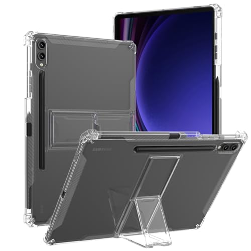 Miimall Klar Hülle Kompatibel mit Samsung Galaxy Tab S9 Ultra 14.6" Hülle mit Ständer, Premium TPU+PC Schutzcase Stoßfest Kratzfest Ultradünn Transparent Schutzhülle für Galaxy Tab S9 Ultra 2023 von Miimall