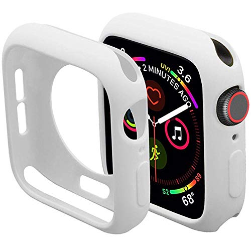 Miimall Kompatibel mit Apple Watch 40mm Schutzhülle Series 6/SE/5/4, Flexible TPU Hülle Abdeckung Stoßfest Schutz Bumper Case für Apple Watch Serie 4/5 - Weiß Miimall Kompatibel mit Apple Watch 40mm Schutzhülle Series 6/SE/5/4, Flexible TPU Hülle Abdeckung Stoßfest Schutz Bumper Case für Apple Watch Serie 4/5 - Weiß von Miimall