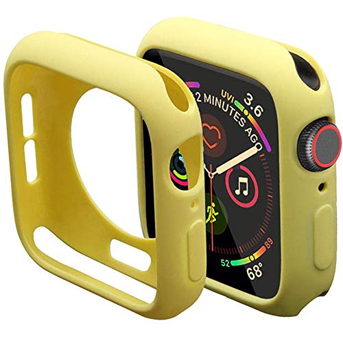 Miimall Kompatibel mit Apple Watch 42mm Schutzhülle Serie 3/2/1, Flexible TPU Hülle Abdeckung Stoßfest Schutz Bumper Case für Apple Watch Serie 3/2/1 - Gelb von Miimall