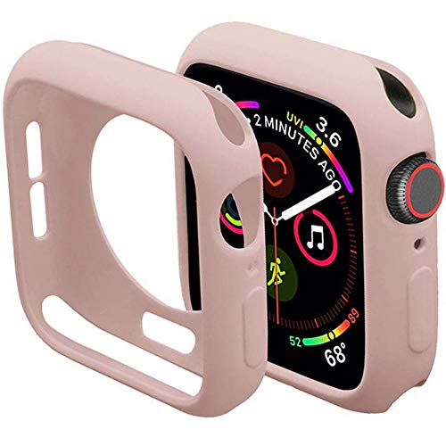 Miimall Kompatibel mit Apple Watch 42mm Schutzhülle Serie 3/2/1, Flexible TPU Hülle Abdeckung Stoßfest Schutz Bumper Case für Apple Watch Serie 3/2/1 - Pink von Miimall