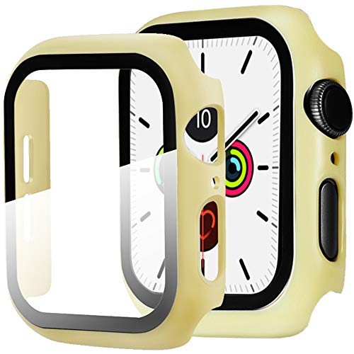 Miimall Kompatibel mit Apple Watch Series 6/SE/5/4 40mm PC Schutzhülle mit Glas Displayschutz, Ultra Dünn Vollschutz Kratzfest Hülle für Apple Watch 40mm - Gelb Miimall Kompatibel mit Apple Watch Series 6/SE/5/4 40mm PC Schutzhülle mit Glas Displayschutz, Ultra Dünn Vollschutz Kratzfest Hülle für Apple Watch 40mm - Gelb von Miimall