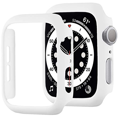 Miimall Kompatibel mit Apple Watch Series 6/SE/5/4 44mm Hülle Matt, [Kein Displayschutz] Ultradünne Harter PC Schutzhülle Kratzfest Stoßfest Schutz Bumper Case für iWatch 44mm - Matt Weiß von Miimall