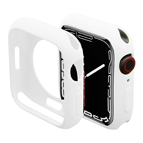 Miimall Kompatibel mit Apple Watch Series 7 45mm 41mm Hülle,Weich TPU Schutzrahmen Ultradünne Kratzfest Stoßfest Schutzhülle für iWatch Series 7 45mm Weiß Miimall Kompatibel mit Apple Watch Series 7 45mm 41mm Hülle,Weich TPU Schutzrahmen Ultradünne Kratzfest Stoßfest Schutzhülle für iWatch Series 7 45mm Weiß von Miimall