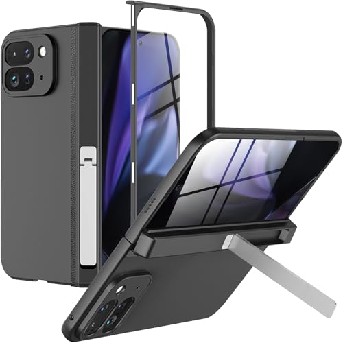 Miimall Kompatibel mit Google Pixel 9 Pro Fold Hülle mit Displayschutz, Ultradünn PC Kratzfest Stoßfest All Inclusive Scharnierschutz Case mit Ständer für Pixel 9 Pro Fold Hülle-Schwarz Miimall Kompatibel mit Google Pixel 9 Pro Fold Hülle mit Displayschutz, Ultradünn PC Kratzfest Stoßfest All Inclusive Scharnierschutz Case mit Ständer für Pixel 9 Pro Fold Hülle-Schwarz von Miimall