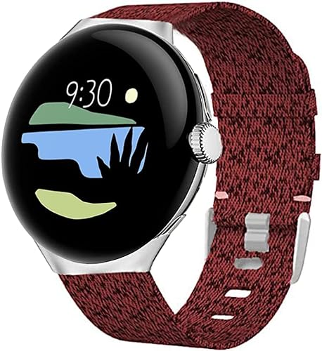 Miimall Kompatibel mit Google Pixel Watch 2/1 Armband, Weiches Flexibles Stoff Armbänder Atmungsaktiv Hautfreundlich Verstellbares Ersatzarmband für Google Pixel Watch 2 2023/Google Pixel Watch 2022 von Miimall