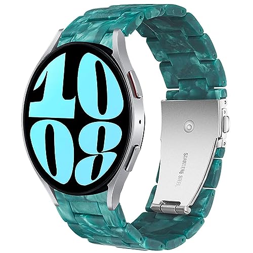 Miimall Kompatibel mit Samsung Galaxy Watch 5/5 Pro/4/4 Classic/Active 2 44mm 40mm/Galaxy Watch 3 41mm Armband, 20mm Harz Ersatz Armbänder Damen Ersatzarmband für Galaxy Watch 42mm - Dunkel grün von Miimall
