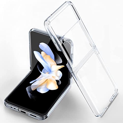 Miimall Kompatibel mit Samsung Galaxy Z Flip 4 Hülle, Transparent Galvanisieren Hartes PC Handyhülle Anti-Gelb Kratzfest Bumper Case für Samsung Galaxy Z Flip 4 5G 2022 Klar von Miimall