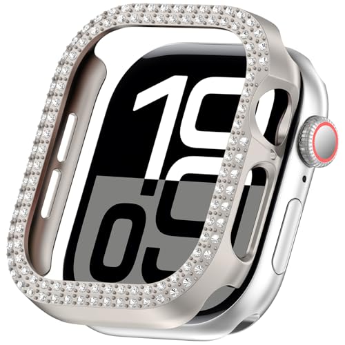 Miimall PC Hülle Kompatibel mit Apple Watch 10 Schutzhülle 42mm, Kabelloses Laden Kompatibel Anti-Fall Vollständiger Schutz Case für Apple Watch 10 42mm Displayschutz, Sternenlicht Miimall PC Hülle Kompatibel mit Apple Watch 10 Schutzhülle 42mm, Kabelloses Laden Kompatibel Anti-Fall Vollständiger Schutz Case für Apple Watch 10 42mm Displayschutz, Sternenlicht von Miimall