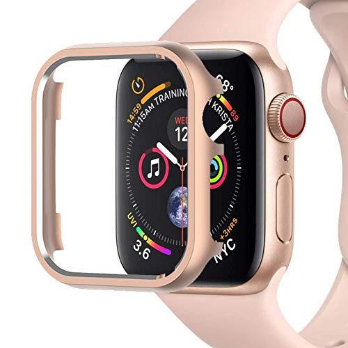 Miimall Schutzhülle Kompatibel mit Apple Watch 40mm Hülle, Aluminiumgehäus Rahmen Metall Stoßstange Cover Kratzfester Stoßfest Schutz Case für Apple Watch 6/5/4/SE - Roségold Miimall Schutzhülle Kompatibel mit Apple Watch 40mm Hülle, Aluminiumgehäus Rahmen Metall Stoßstange Cover Kratzfester Stoßfest Schutz Case für Apple Watch 6/5/4/SE - Roségold von Miimall