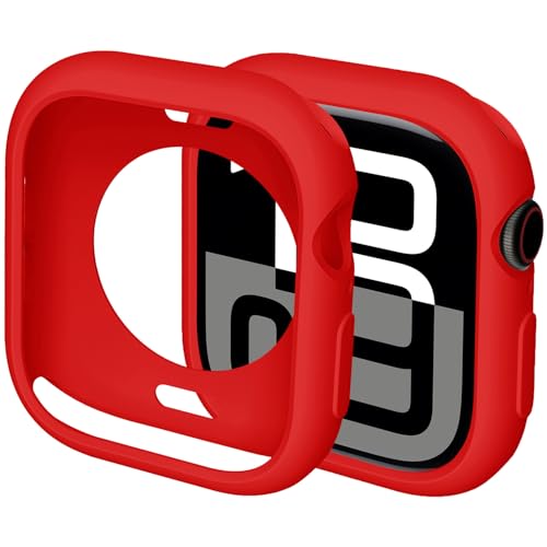 Miimall TPU Cover Case für 46MM Apple Watch 10 Schutzhülle, Ultradünne Leichte iWatch Hülle Ohne Bildschirm Schutzfolie für Apple Watch10 Gehäuse,Rot Miimall TPU Cover Case für 46MM Apple Watch 10 Schutzhülle, Ultradünne Leichte iWatch Hülle Ohne Bildschirm Schutzfolie für Apple Watch10 Gehäuse,Rot von Miimall