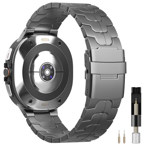 Miimall Titan Armband für Samsung Galaxy Watch 7 Ultra 47 MM Armbänder, Angenehmes Tragen Einfache Installation Titanium Metall Band Abnehmbares Ersatzbänder für 2024 Galaxy Watch Ultra, Grau Miimall Titan Armband für Samsung Galaxy Watch 7 Ultra 47 MM Armbänder, Angenehmes Tragen Einfache Installation Titanium Metall Band Abnehmbares Ersatzbänder für 2024 Galaxy Watch Ultra, Grau von Miimall