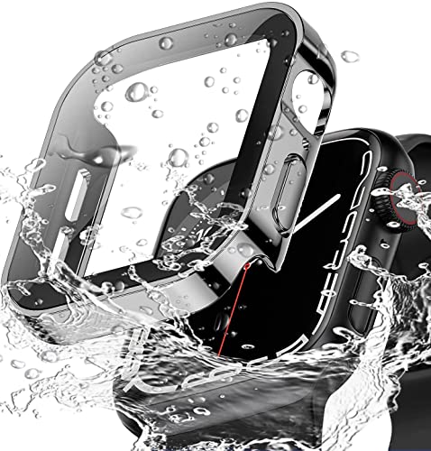Miimall Wasserdicht Hülle Kompatibel mit Apple Watch Series 9/8/7 45mm 41mm Glas Displayschutz, Ultradünne PC Schutzhülle Vollschutz Kratzfest Schutz Case für iWatch Series 9/8/7 41mm - Schwarz Miimall Wasserdicht Hülle Kompatibel mit Apple Watch Series 9/8/7 45mm 41mm Glas Displayschutz, Ultradünne PC Schutzhülle Vollschutz Kratzfest Schutz Case für iWatch Series 9/8/7 41mm - Schwarz von Miimall