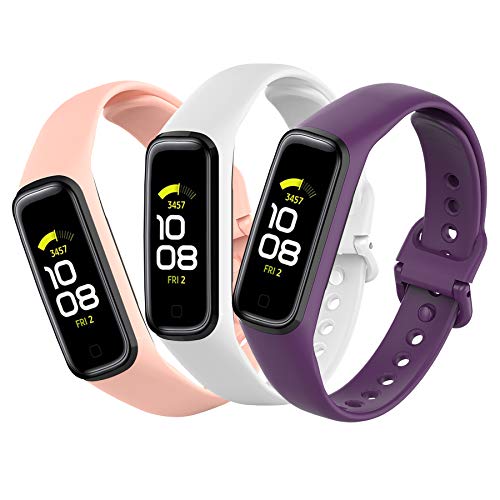 Mijobs [3 Stück Kompatibel mit Samsung Galaxy Fit 2 Armband, wasserdicht schweißfest atmungsaktiv Samsung Galaxy Fit 2 Sport Ersatzarmband Silikon Uhrenarmband von Mijobs