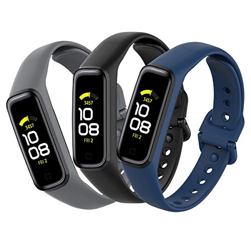 Mijobs [3 Stück Kompatibel mit Samsung Galaxy Fit 2 Armband, wasserdicht schweißfest atmungsaktiv Samsung Galaxy Fit 2 Sport Ersatzarmband Silikon Uhrenarmband von Mijobs