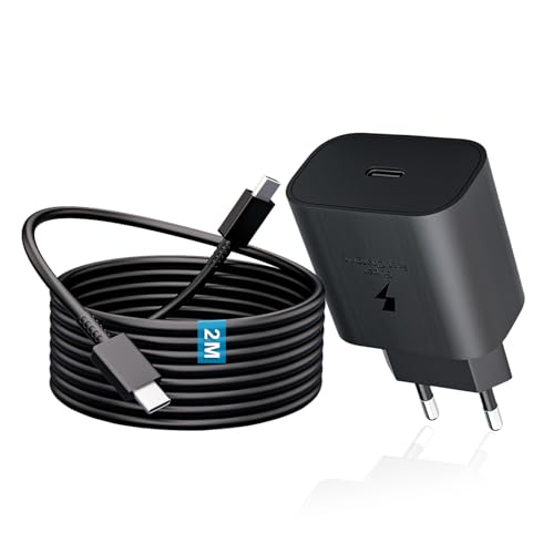 25W USB C Ladegerät, Schnellladegerät Netzteil Super Fast Charger mit 2 m Ladekabel Schnellladekabel für Samsung Galaxy S25 S24 S23 S22 S21 S20 FE S10 S9 S8 A72 A55 A54 A53 5g A52 A34 A33 A23 A15 25W USB C Ladegerät, Schnellladegerät Netzteil Super Fast Charger mit 2 m Ladekabel Schnellladekabel für Samsung Galaxy S25 S24 S23 S22 S21 S20 FE S10 S9 S8 A72 A55 A54 A53 5g A52 A34 A33 A23 A15 von Mijun