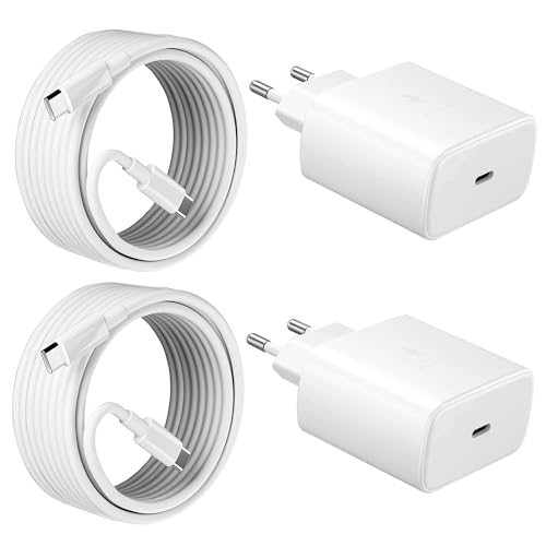 2er-Pack 45W Schnellladegerät USB C Schnellladekabel für Samsung Galaxy S25/S24/S23/S22/S21 Ultra/Plus/S20FE/A73/A55 A54 A53 A34 A15, 2M Typ C Ladekabel mit Netzteil Ladegerät Adapter Fast Charger 2er-Pack 45W Schnellladegerät USB C Schnellladekabel für Samsung Galaxy S25/S24/S23/S22/S21 Ultra/Plus/S20FE/A73/A55 A54 A53 A34 A15, 2M Typ C Ladekabel mit Netzteil Ladegerät Adapter Fast Charger von Mijun