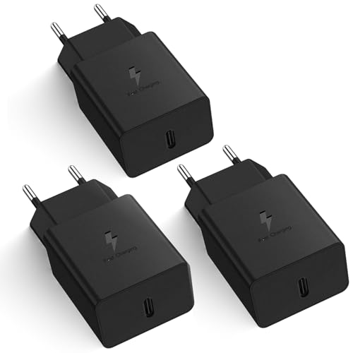 3er Pack Ladegerät USB C für Samsung Galaxy S23 S22 S21 S20 fe S10 S10e S9 S8 A54 A53 A52 A51 A34 A14 A13 und M-Serie Handy,Schnellladegerät PD Ladeadapter, Fast Charger Adapter Universal Netzteil 3er Pack Ladegerät USB C für Samsung Galaxy S23 S22 S21 S20 fe S10 S10e S9 S8 A54 A53 A52 A51 A34 A14 A13 und M-Serie Handy,Schnellladegerät PD Ladeadapter, Fast Charger Adapter Universal Netzteil von Mijun